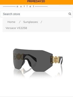 NEW Versace VE2258 Mask Shield Sunglasses in Dark Brown / black GOLD